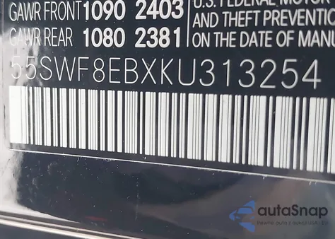2019 Mercedes-Benz C 300 4Matic from USA, damaged, VIN 55SWF8EBXKU313254